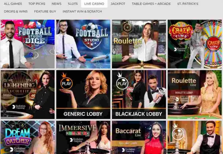 NY Spins Casino Live Dealer Games