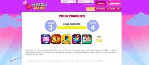 Bingo Fling Trophy Rewards