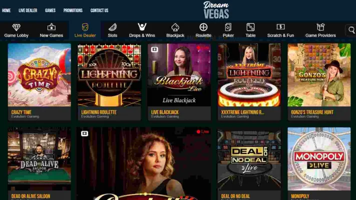 Dream Vegas Casino Live Dealer Games