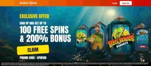 Amber Spins Casino Welcome Bonus