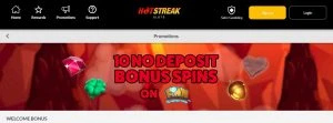 HotStreak's Free Spins No Deposit Bonus